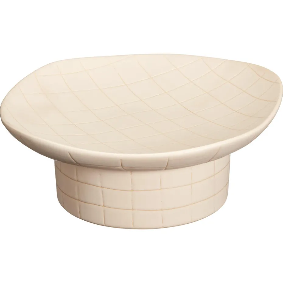 Decoratie Schaal Op Voet Rocci Beige