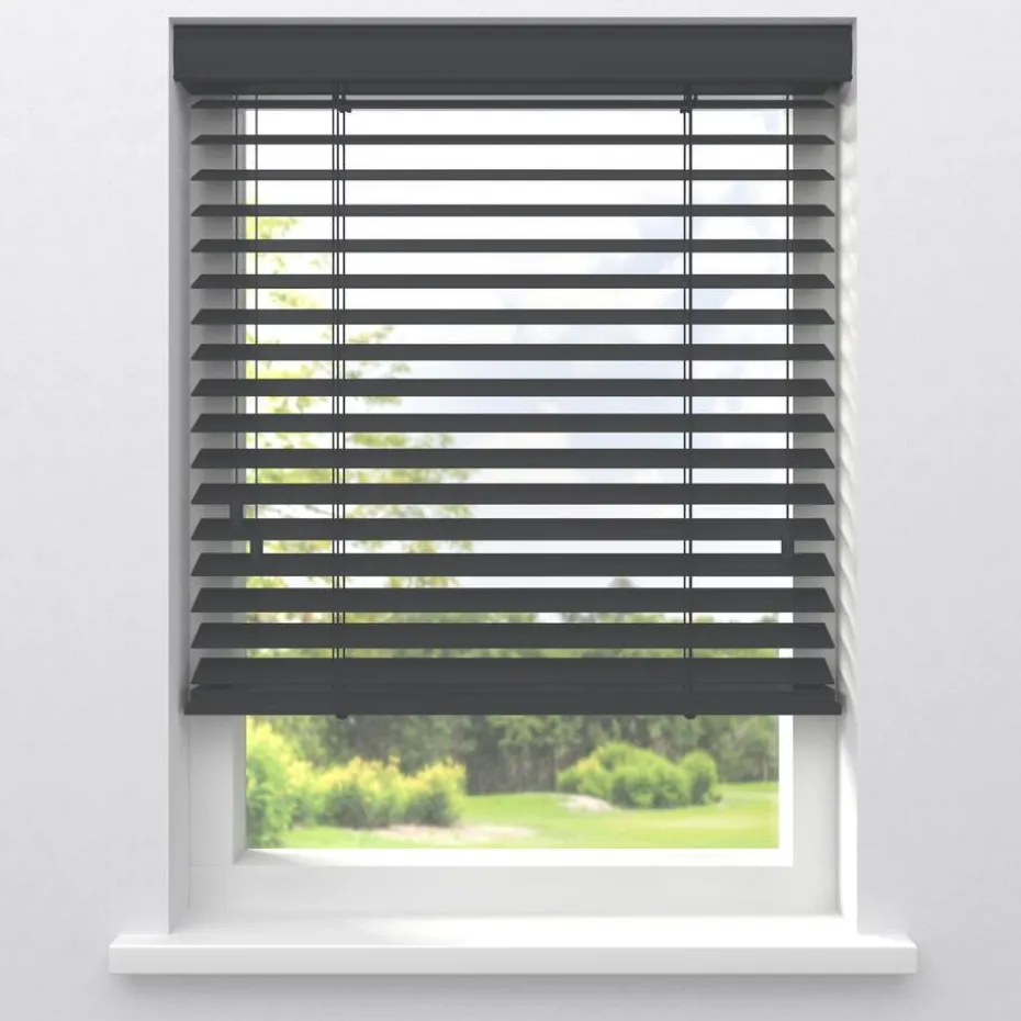 Fenstr Bamboe Jaloezie Wessel Antraciet 50mm