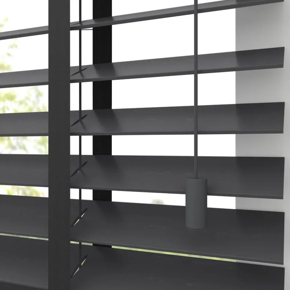 Fenstr Bamboe Jaloezie Wessel Zwart 50mm