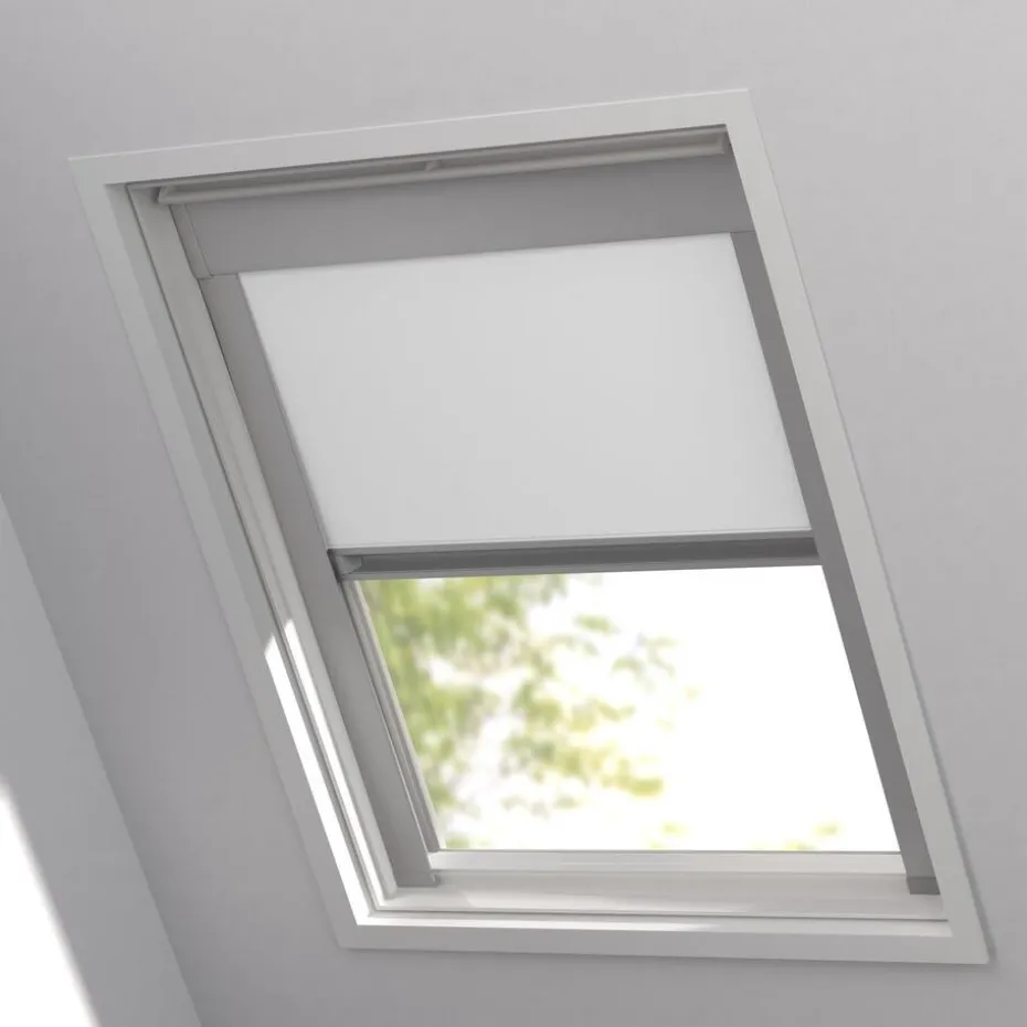Fenstr Dakraam Rolgordijn Dave Wit Verduisterend