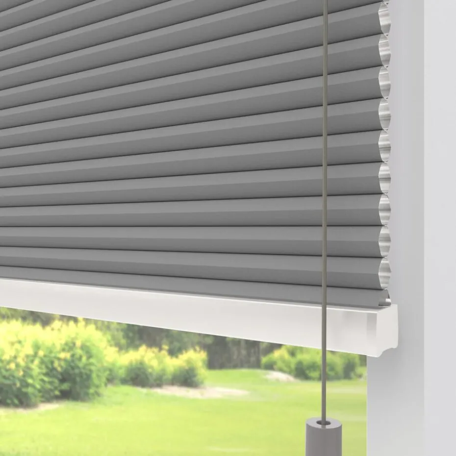 Fenstr Dubbel Plissé Aniek Grijs Verduisterend