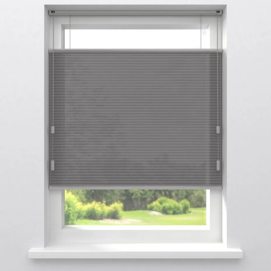 Fenstr Dubbel Plissé Dewi Grijs Lichtdoorlatend