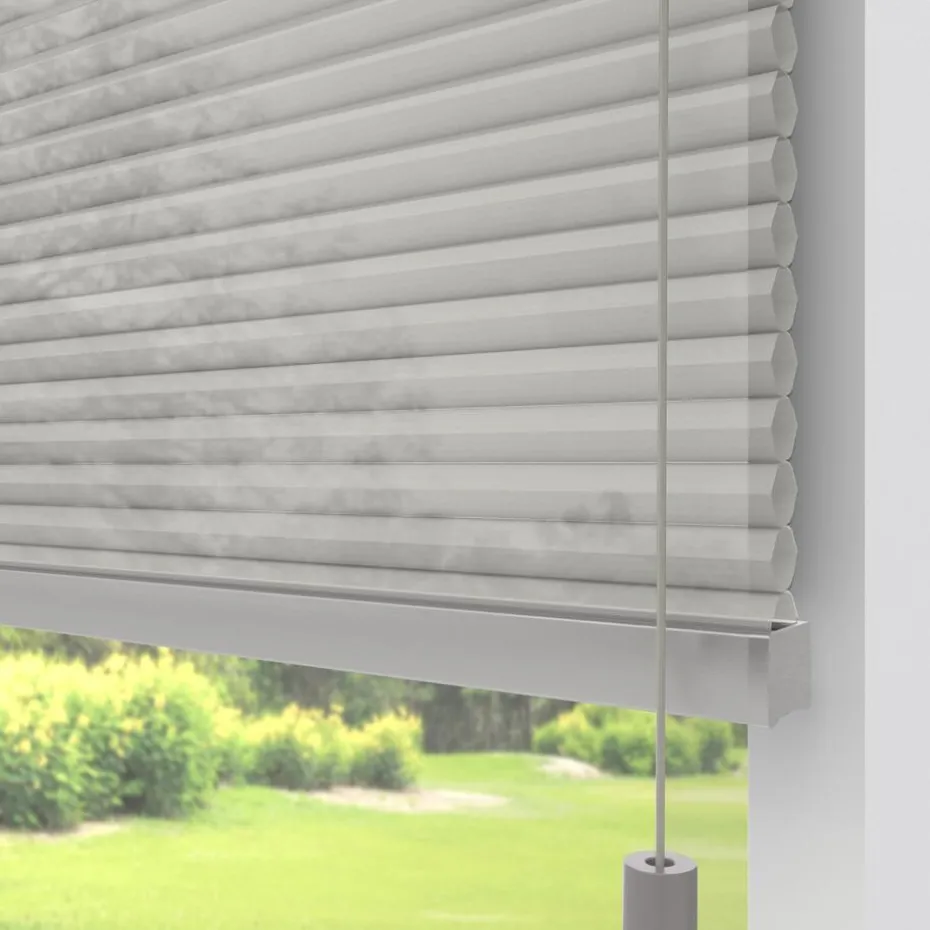 Fenstr Dubbel Plissé Elena Grijs Lichtdoorlatend