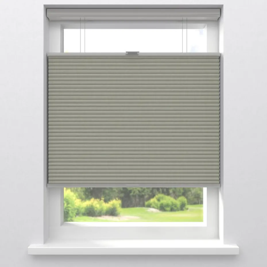 Fenstr Dubbel Plissé 45mm Lotte Grijs Lichtdoorlatend