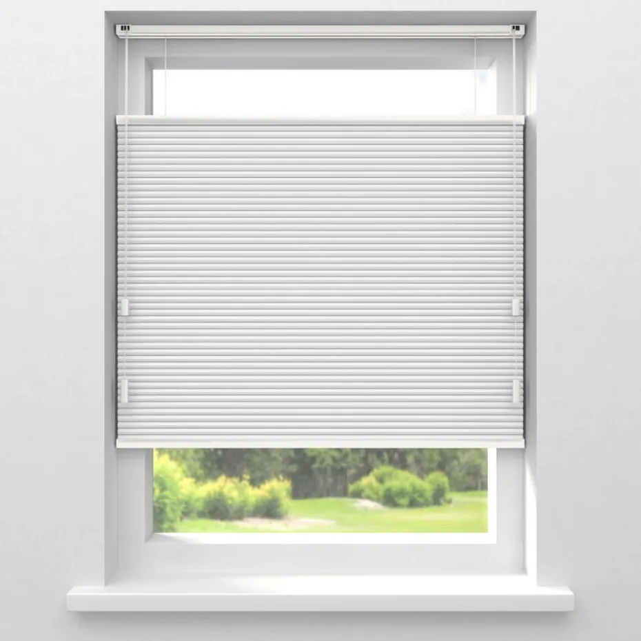 Fenstr Dubbel Plissé Thirza Wit Verduisterend