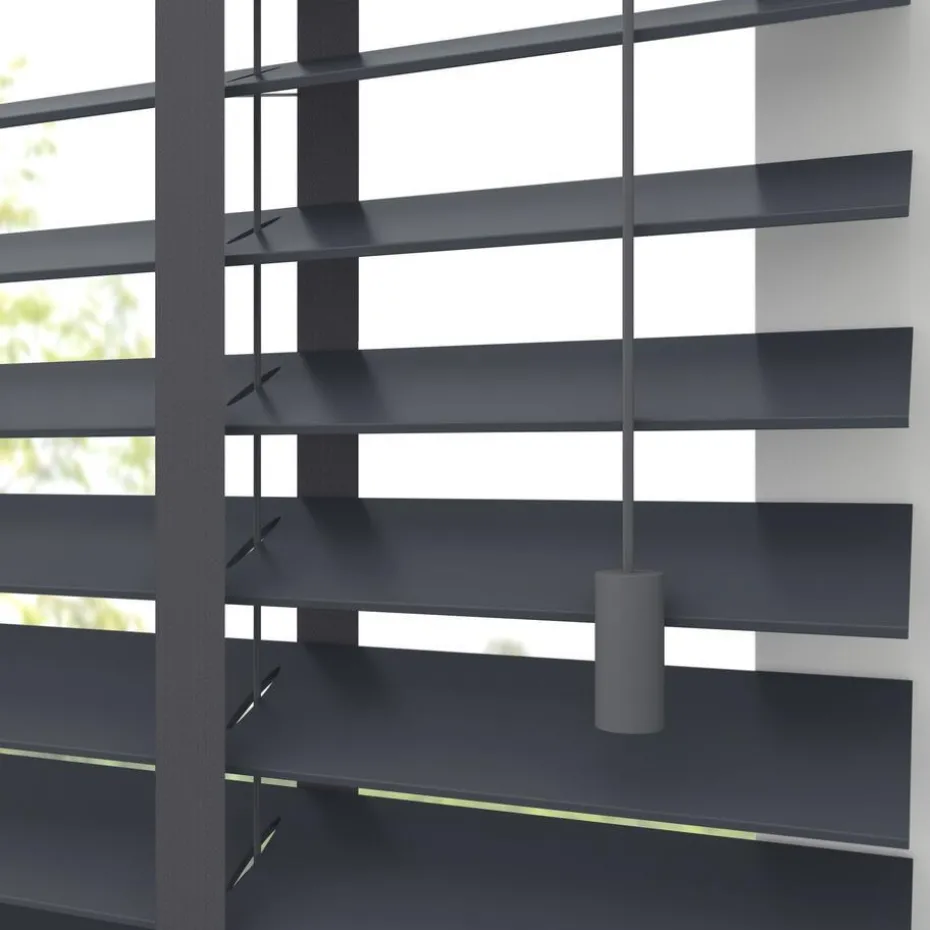 Fenstr Houten Jaloezie Hein Antraciet 50mm