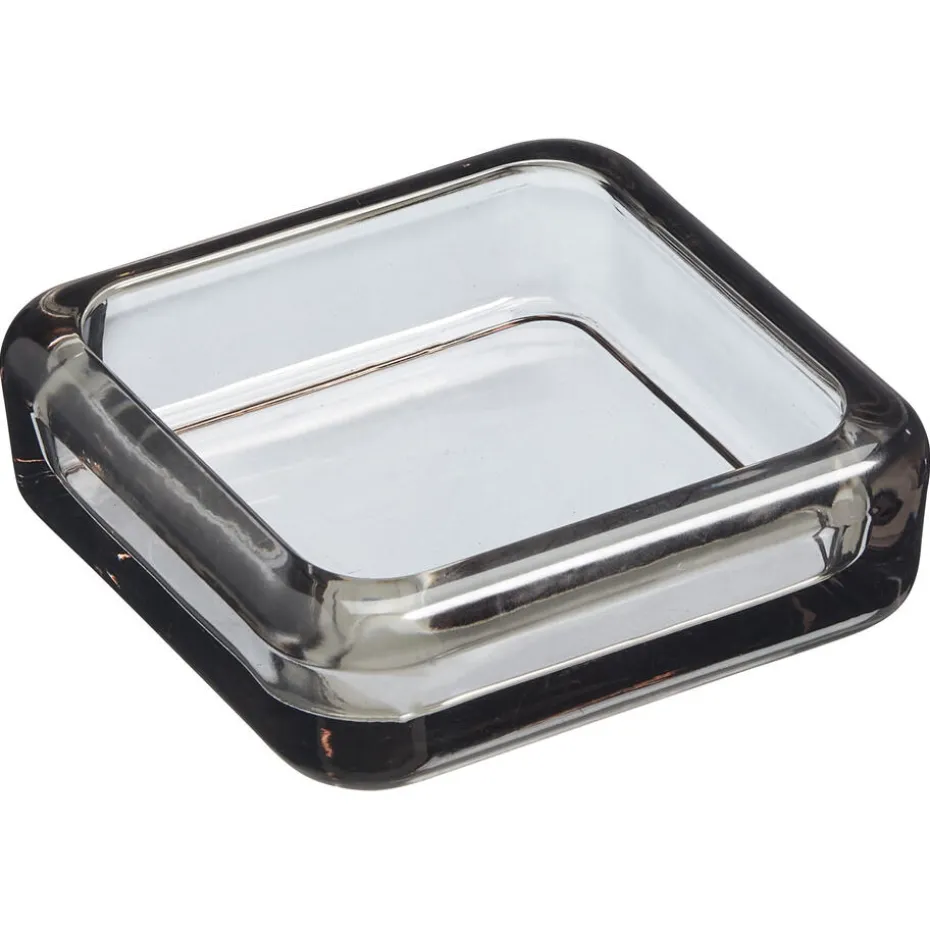 Glazen Plateau Lizzy Grijs