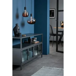 LED Lamp 22x22,5 Cm Bruin E27 Dimbaar