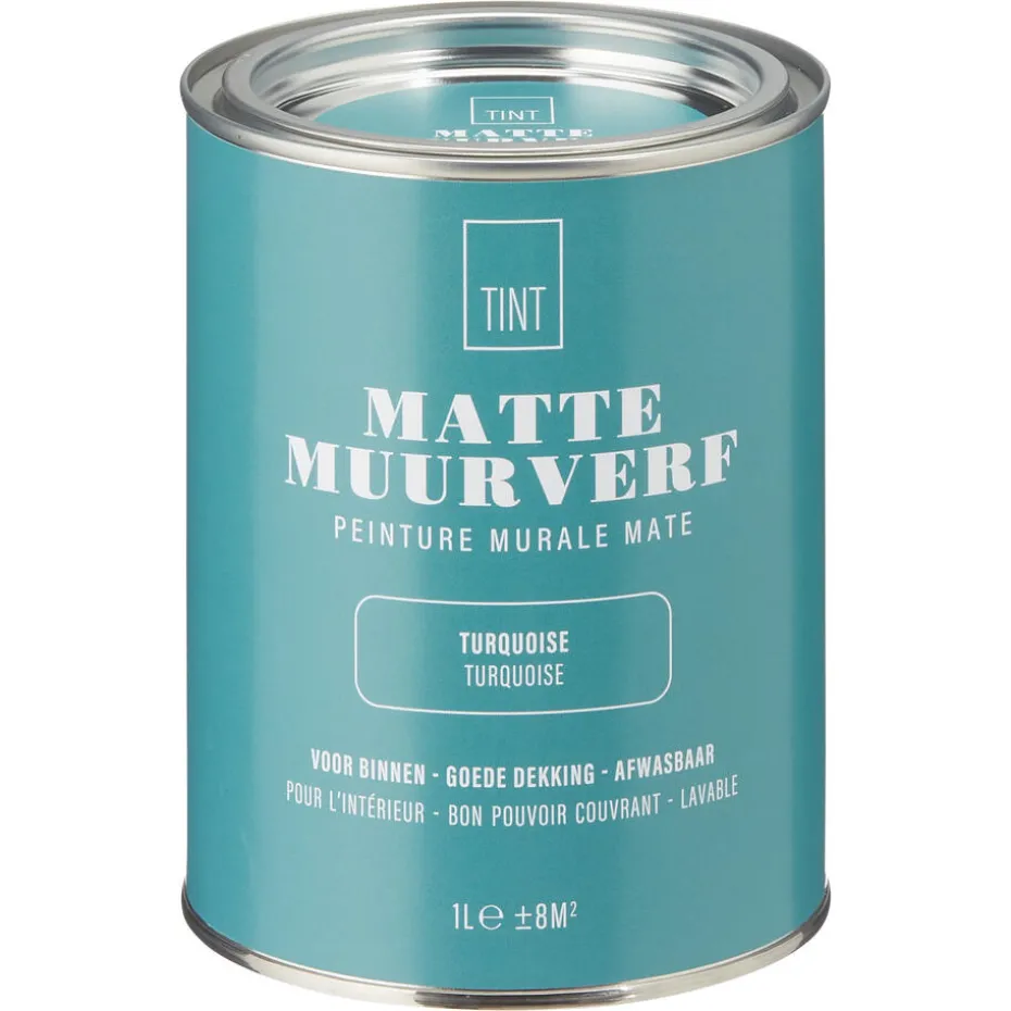 Muurverf Mat Turquoise 1 L