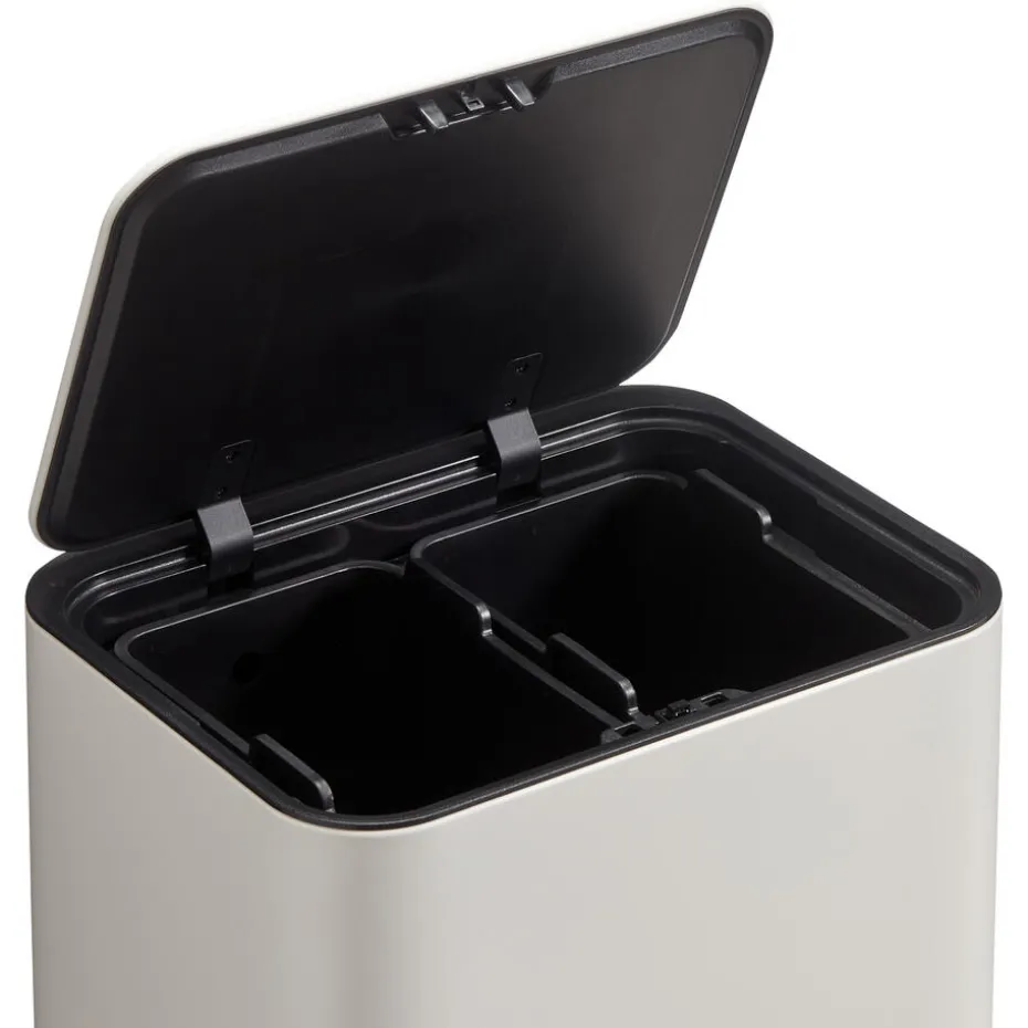 Prullenbak Op Pootjes 2X 12,5 Liter Beige