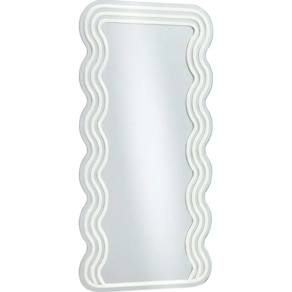 Spiegel Met Verlichting - Wave - Neon - Warm Wit - 70x35 Cm