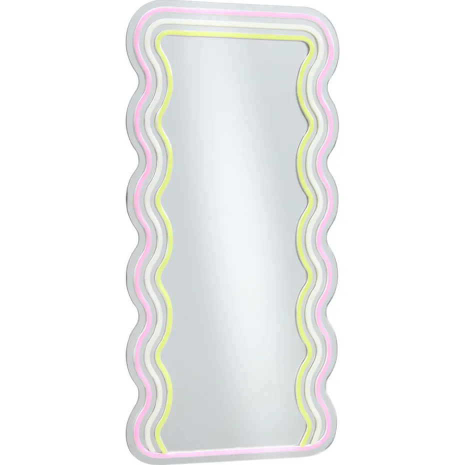 Spiegel Met Verlichting - Wave - Neon - Multicolor - 70x35 Cm