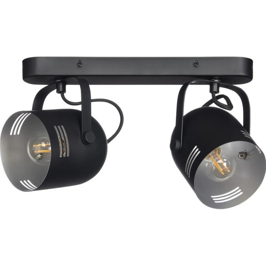 Spot Secna Zwart - 2-Lichts
