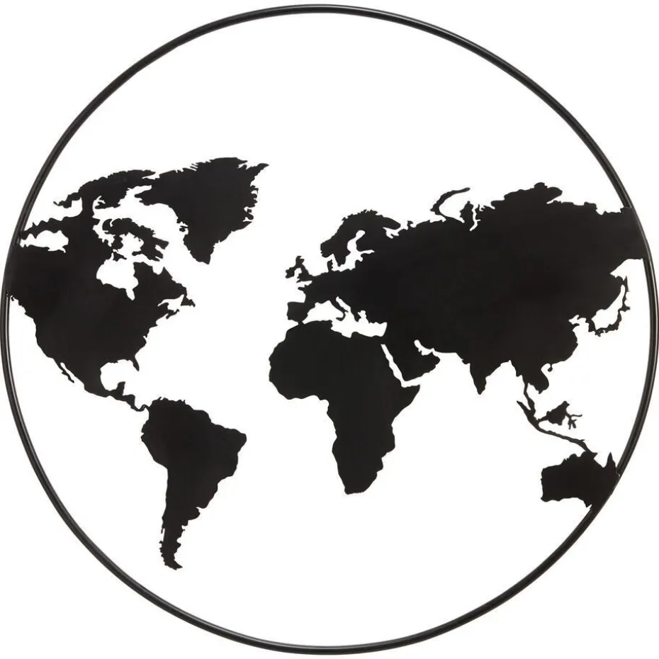 Wanddecoratie El Mundo Zwart